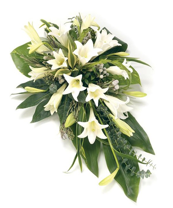 Lily Grave Arrangement – funeral flowers, delivered to any cemetery in Europe