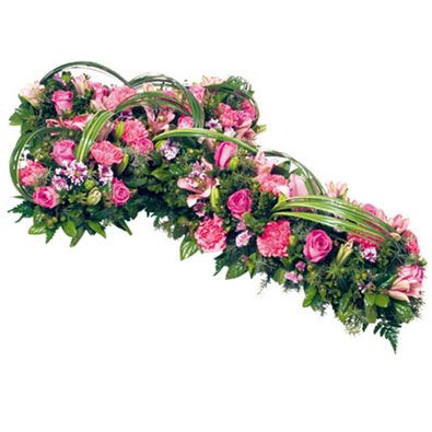 Pink Floral Cross – funeral flowers, delivered to any cemetery in Europe